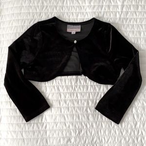 Black Velvet Shrug from Pastourelle by Pippa & Julie